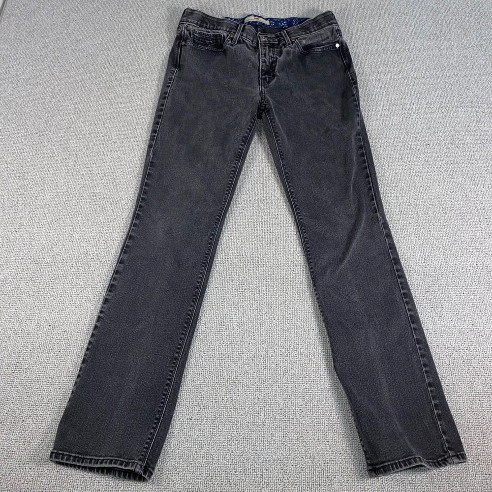 Levis 525 Straight Leg Jeans Womens 10M Black Perfect Waist Denim Pants Casual